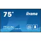iiyama LH7565UHSB-B1 javni prikazovalnik Oblika reklamnega kioska 189,2 cm (74.5) LED Wi-Fi 800 cd/m2 4K Ultra HD Črna Vgrajeni procesor Android 11 24/7
