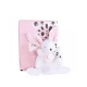 Doudou zeka roze 17cm