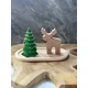 Aberto Design Dekorativna figura Christmas Stone, Braon