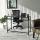 Hanah home Radni sto 100x75x45cm Crno-Sivi