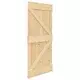 Klizna vrata 2 pcs 90 x 210 cm Masivna borovina Prirodna i crna