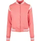 Womens College Sweat Jacket Light Pink/White Sand
