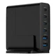 GEM TA-UC-2A4C-PD75-01-BK polnilec za mobilne naprave, 75W, črn, 1.5m kabel
