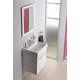 Komplet za kopalnico NATY 50, bel - Bela - 24 - MDF/laminat - Sapho - Modern square - Ogledala v okvirju