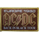 AC/DC Europe 1980 Back In Black Tour Iron-On Patch
