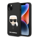 Maska Karl Lagerfeld Liquid Silicone Karl Head za iPhone 14 Plus, Crna