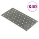 vidaXL Perforirane ploče 40 kom 2 mm 200 x 100 mm od pocinčanog čelika