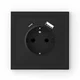 043-619 ADRIA - SCHUKO VTIČNICA Z USB A+C, Z VIJAČNIMI KONTAKTMI, ČRNA, 16 A, 2 3856024407977
