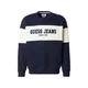 GUESS JEANS Majica HORIZONT mornarska/bela