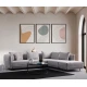 Atelier del Sofa Ugaona garnitura Floransa, 310x265 cm, Svetlo-siva