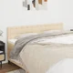 Vidaxl Posteljno vzglavje krem 200x5x78/88 cm blago
