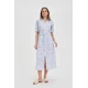 Marisse Cotton Dress With A Belt, White