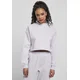 Womens Haircut Oversized Sweat High Neck Crew Soft Lilac