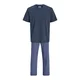 JACK & JONES Dolga pižama JACMILLER mornarska/encijan/pastelno modra