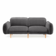 Tamno siva sofa od bouclé tkanine 188 cm Bean – EMKO