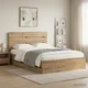 vidaXL Bed Frame with Storage and Headboard Artisan Oak 160 x 200 cm