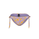 Trendyol Purple Floral Patterned Tie Detailed Bikini Bottom