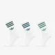 Nogavice adidas 3 Stripes Crew Socks 3 Pairs White/ Rich Green/ Collegiate Green S