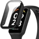 GS Ovitek 2 v 1 + kaljeno steklo za Xiaomi Redmi Band 2/Xiaomi Smart Mi Band 8 Active, črn