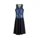 Desigual Obleka VEST_GIGI 26WWVD03 moder denim