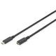 DIGITUS Digitus USB kabel USB 2.0 USB-C vtič\, USB-C vtičnica 2.00 m črna prilagodljiv\, zaščita iz folije\, pletena zaščita AK-300210-020-S, (20416129)