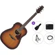 Ibanez AAD54E-OMH Premium SET Mahogany Sunburst Elektroakustična dreadnought