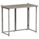 Vidaxl Zložljiva vrtna miza Grey 90x51x75 cm Poly Rattan