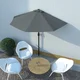 shumee vidaXL Balkonski senčnik z aluminijastim drogom, 270 x 135 cm, antraciten