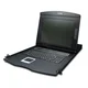 PLANET 17 8-Port Combo VGA LCD KVM switch Rack mounting Black