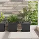 Saksije za biljke 6 pcs Crna 28,5 x 28,5 x 22 cm Plastika