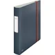 Leitz - Mapa A4 PP 2-obroča Leitz Cosy z elastiko, 60 mm, siva