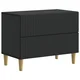vidaXL vidaXL Nočna omarica s predalom Črna 62 x 34,5 x 48 cm Inženirski les, (5000209458)
