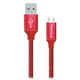 ColorWay podatkovni kabel Usb/Micro Usb/1m/2,1A/rdeča