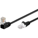 Goobay U/UTP CAT 5e kotni 90° 5m črn patch kabel