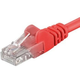 PremiumCord Povezovalni kabel UTP RJ45-RJ45 CAT6 5m rdeč