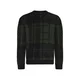 Barbour Pulover Hunham temno modra/oliva/črna