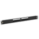 Solarix 19 Patch panel 12 x RJ45 CAT5E UTP 150 MHz črna 1U, SX12-5E-UTP-BK