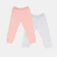 Mafimi Pamučne Pantalonice set od 2 - puder/ bela