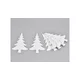 Rayher. Lesene smreke bele, 15x9.5cm, set 6