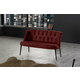 ATELIER DEL SOFA Sofa dvosed Roma Black Metal Claret Red