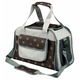 Torba za prenašanje psa LIBBY, rjavo-siva z rožami - 25x27x42 cm