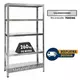 Polica metal-metal 195x120x60cm, 5x260kg galva