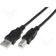 DIGITUS Kabel USB A-B 1m dvojno oklopljen črn (AK-300105-010-S)