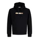 JACK & JONES Majica JJMUNK oranžna / črna / bela