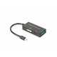 DisplayPort converter cable, mDP - HDMI+DVI+VGA M-F/F/F, 0,2m, 3 in 1 Multi-Media, bl, gold