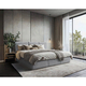 MID.YOU DRUŽINSKA POSTELJA 270 cm  x 200 cm , les, tekstil, leseni material temno siva