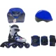 Roleri PW-116A GOAL Plavi set kaciga I štitnici PVC ABEC5 S(30-33) ACTION