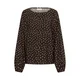 Kaffe Bluza KANadira temno rjava / bela