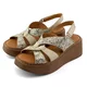 Mona Shoes Ženske sandale, Soft uložak, Kožne, Bež