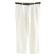 Next Chino hlače ecru/temno rjava